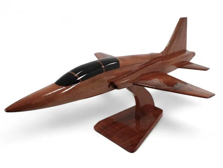 Northrop T-38 Talon Fighter Natural Wood Aircraft Model--Aviator Sunglasses-Premium Wood Designs