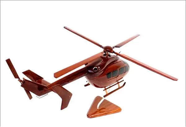 UH-72 Lakota Helicopter Natural Mahogany Wood Aircraft Model--Aviator Sunglasses-Premium Wood Designs