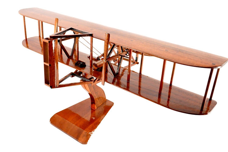 1903 Wright Flyer Natural Wood Aircraft Model