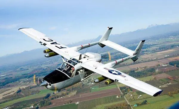 A photograph of a Cessna O2 Skymaster working as a Forward Air Controllet in Vietnam during the war.