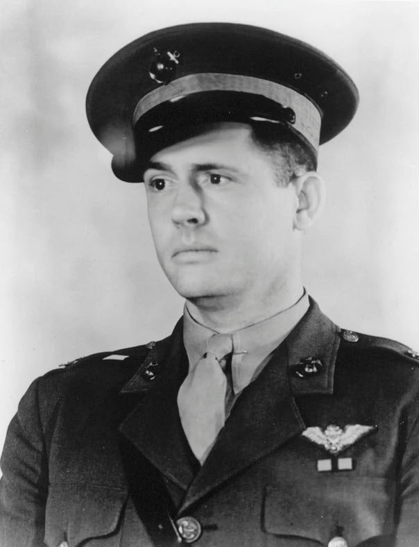 A photograph of Capt. Henry Talmadge Elrod, United States Marine Corps, also known as "Hammerin' Hank"