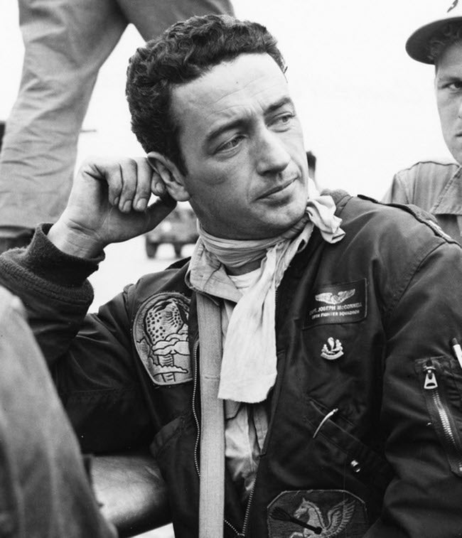 Captain Joseph C. McConnell, Jr., U.S. Air Force, Suwon Air Base, Korea, 18 May 1953.