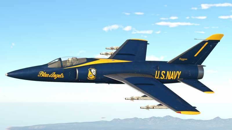 A Blue Angles F11F 'Tiger" in flight