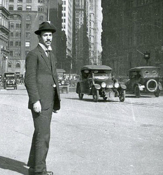 A photograph of Igor Sikorsky in New York City in 1919, shortly after immigrating to America.
