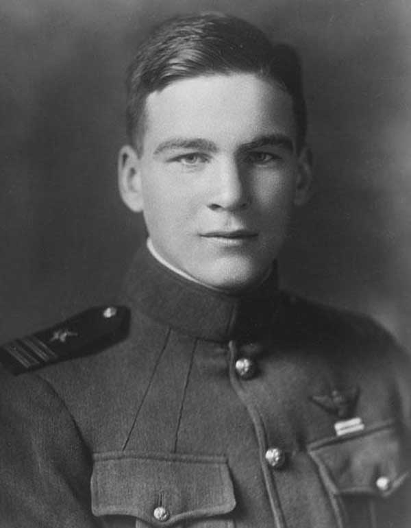 A photograph of Lt. JG David S. Ingalls, USN pilot and the very first US Navy Fighter Ace in 1918
