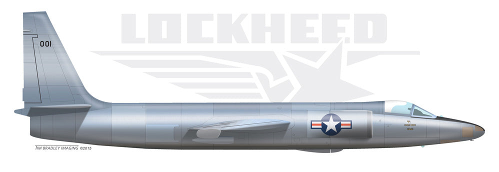 The right profile illustration of the first Lockheed U-2, Article 341. Image courtesy of Tim Bradley Imaging 2015.