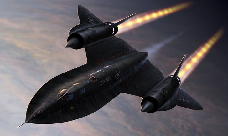 Pictured is the SR-71, unofficially known as the “Blackbird,” was a long-range, advanced, strategic reconnaissance aircraft 