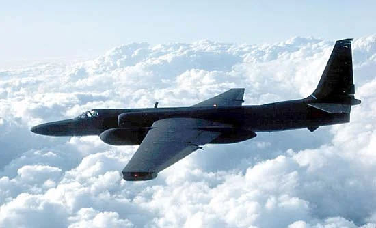 A U-2 on a high-altitude flight above the clouds.