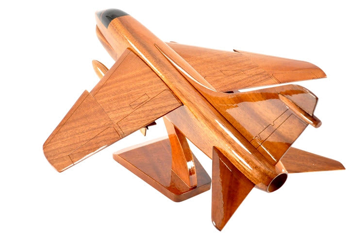 A-7 Corsair Natural Wood Aircraft Model