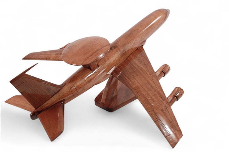 Boeing E-3 Sentry AWACS Natural Mahogany Wood Aircraft Model