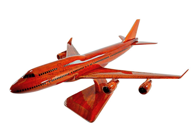 Boeing 747 Premium Airplane Natural Wood Aircraft Desk Model