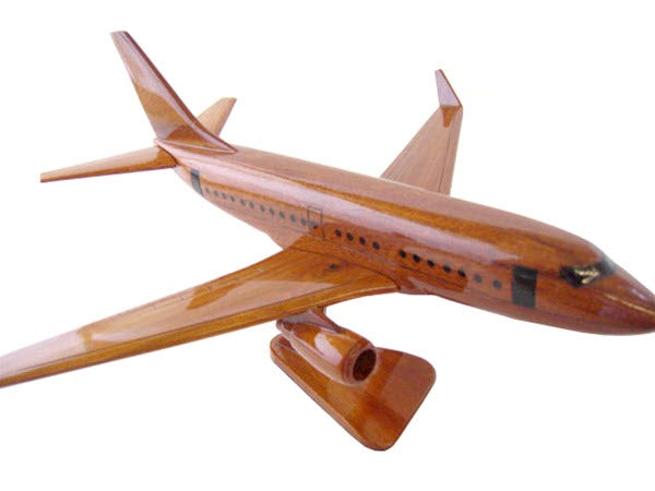 Boeing 737 Premium Airplane Natural Wood Aircraft Desk Model