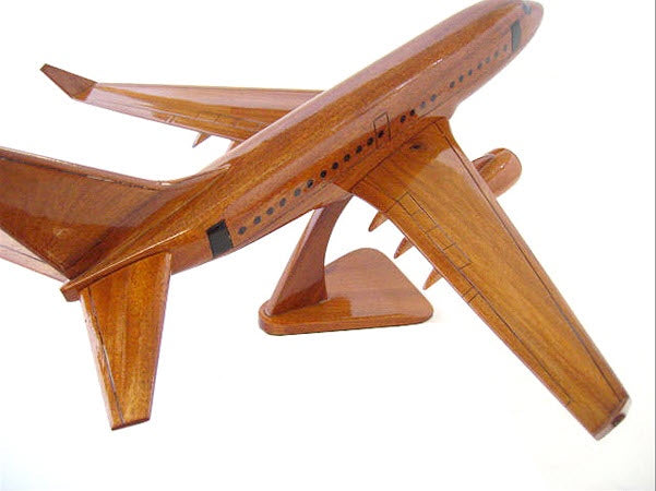 Boeing 737 Premium Airplane Natural Wood Aircraft Desk Model