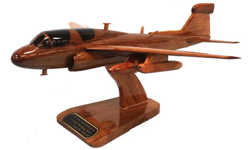 EA-6B Prowler Natural Wood Aircraft Model