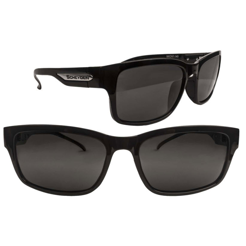 Scheyden Waylite Black Frame Gray Razor Sharp Resin Sunglasses