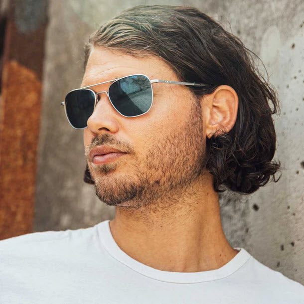 Aviator Bright Chrome Sunglasses by Randolph Engineering