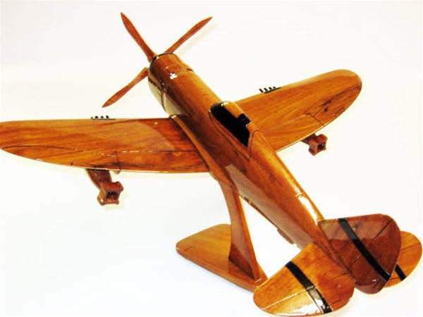 P-47 Thunderbolt Fighter Natural Wood Aircraft Model