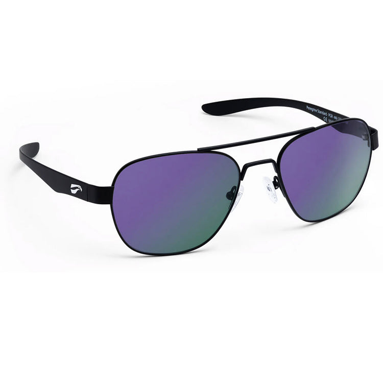 Flying Eyes Peregrine Matte Black Titanium Frame with Mirrored Amethyst Lenses