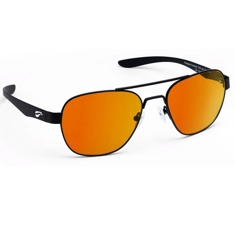 Flying Eyes Peregrine Matte Black Titanium Frame Mirrored Rose Lenses