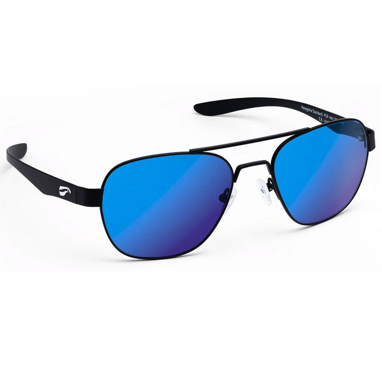 Flying Eyes Peregrine Matte Black Titanium Frame with Mirrored Saphire Lenses