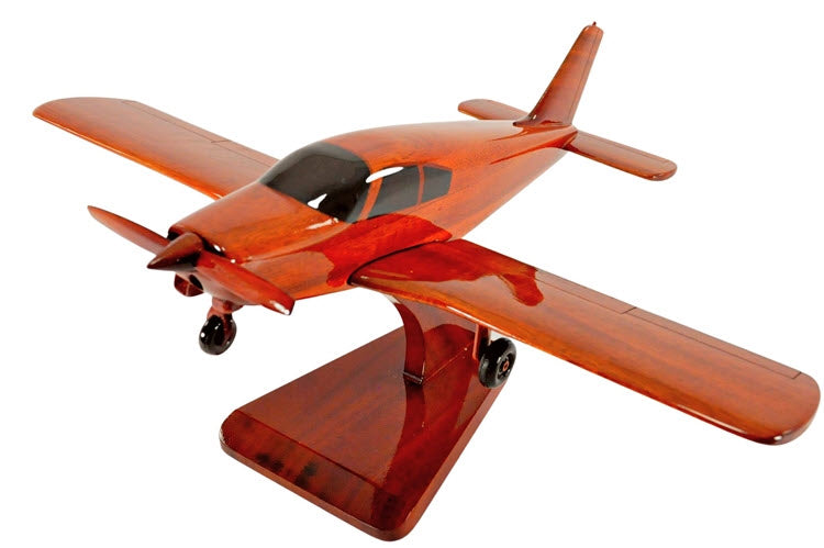 Piper PA-28 Cherokee Airplane Natural Wood Aircraft Model--Aviator Sunglasses-Premium Wood Designs