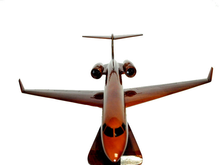 Gulfstream 550 Airplane Natural Wood Aircraft Model