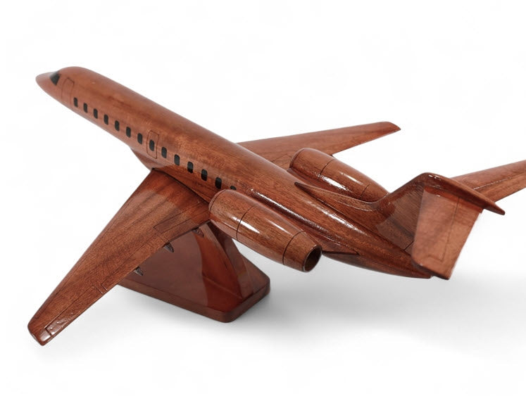 Embraer ERJ-135 Airliner Natural Wood Aircraft Desk Model
