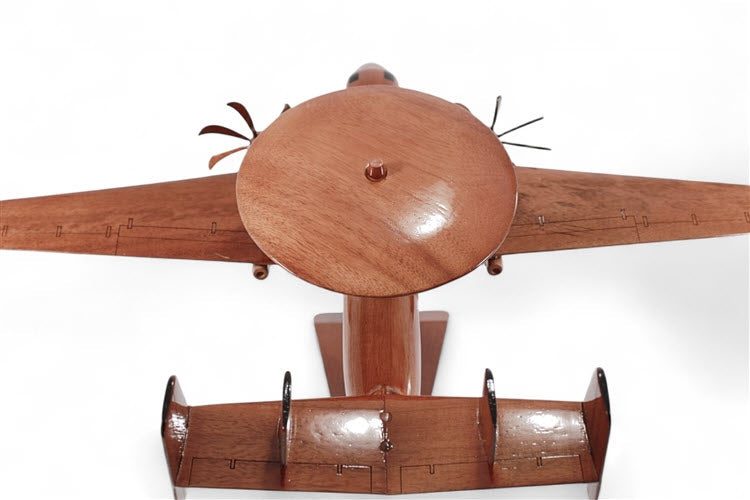 E-2C Hawkeye Natural Mahogany Wood Aircraft Model
