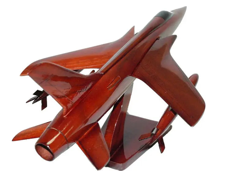F-105 Thunderchief Republic Fighter-Bomber Natural Wood Aircraft Model Premium Wood Designs
