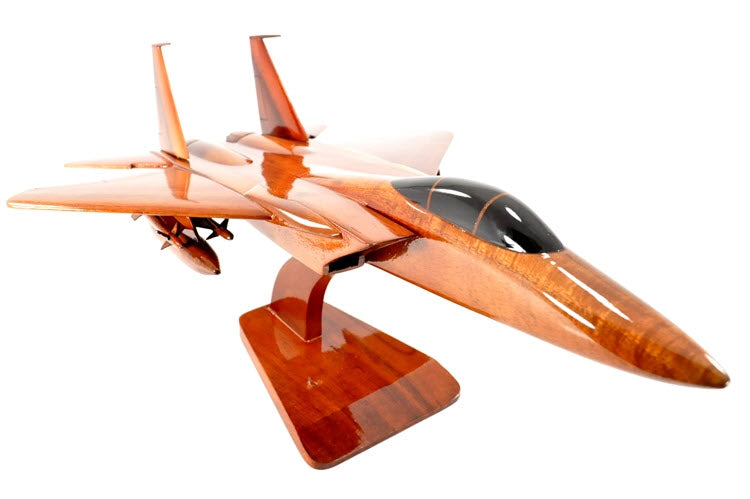 F-15 Eagle Natural Wood Aircraft Model