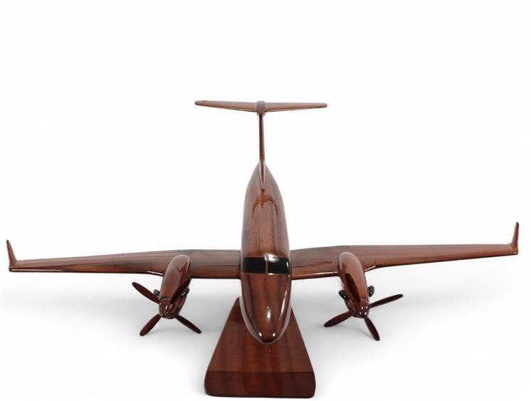 Beechcraft King Air 350 Airplane Natural Wood Aircraft Model