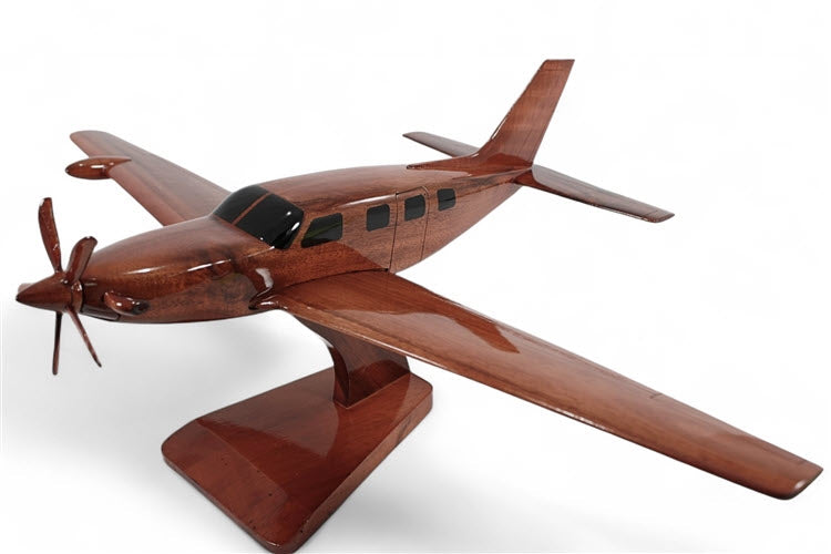 Piper M600 Airplane Natural Wood Aircraft Model
