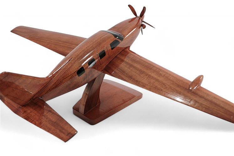 Piper M600 Airplane Natural Wood Aircraft Model