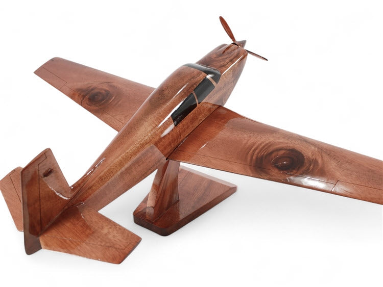 Mooney Airplane Natural Wood Aircraft Model