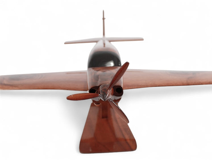 Mooney Airplane Natural Wood Aircraft Model