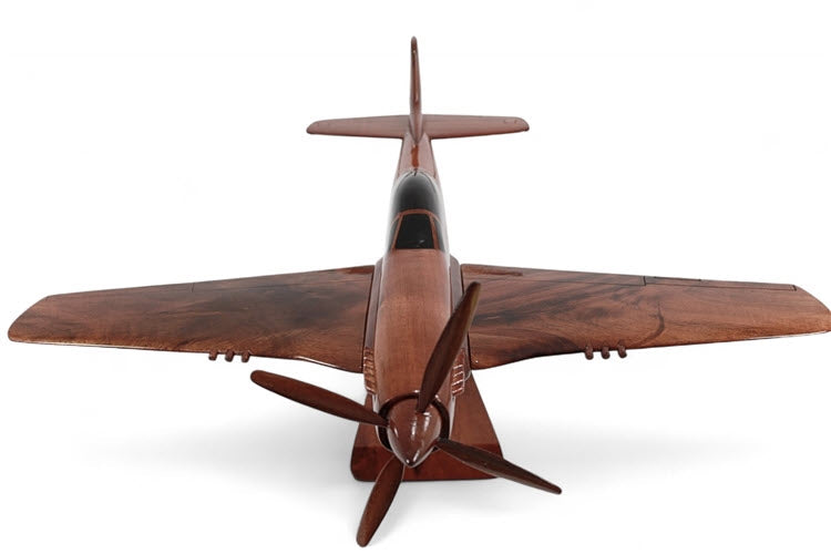 P-51 Mustang Fighter Natural Wood Aircraft Model