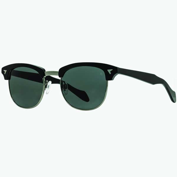 AO Eyewear Sirmont sunglasses Black Gunmetal Frame, Standard (Skull) Temples, True Color Gray Nylon Lenses