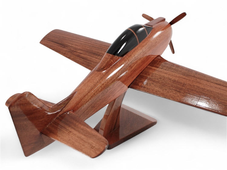 North American T-28 Trojan Natural Wood Aircraft Model