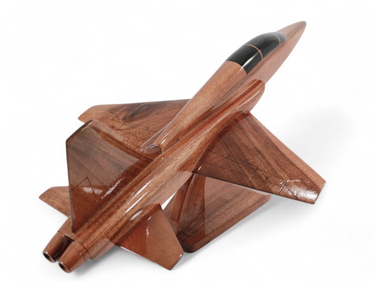 Northrop T-38 Talon Fighter Natural Wood Aircraft Model