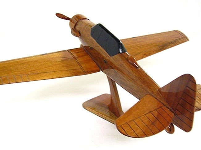 T-6 Texan Natural Wood Aircraft Model
