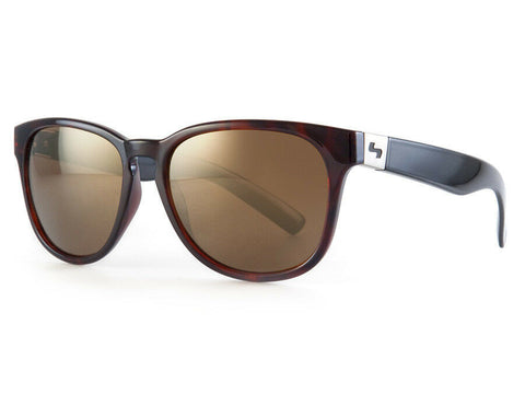 Tan Lens Square Sundog Eyewear Fairway True Blue Aviator Sunglasses with Matte Black Frame