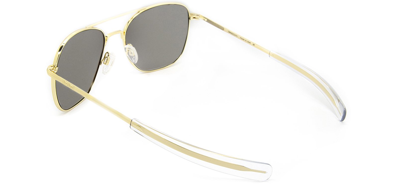 Black & Gold Pilot Aviator Sunglasses Super Dark Lenses 